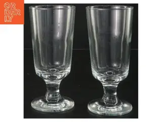 To ølglas fra Carlsberg (str. 2 stk Ø 7,5 cm længde 15,5 cm)