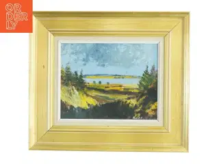 Oliemaleri, landskab (str. 47 x 41 cm)
