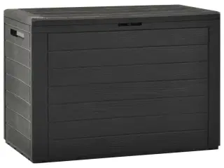 Opbevaringsboks til haven 78x44x55 cm antracitgrå