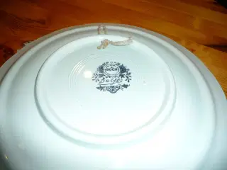 Delfts platte med skibe, måler 31 cm.