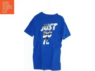 Blå Nike T-shirt med tryk fra Nike (str. L)