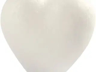 Hjerte, H: 6 cm, D: 3 cm, B: 6 cm, hvid, 5stk./ 1 pk.
