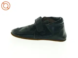 Sorte læderbørnesko med velcro (str. 20)