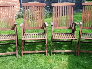 4 Teak havestole