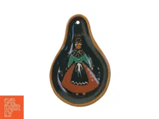 Keramisk skeholder med maleri (str. 16 cm)
