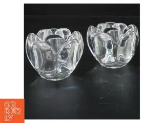 Glasblomst lysestager (str. 7 cm)