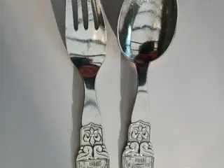 Dåbsskeer- Børne Spise-Set, Tretårn, fra 1938/39