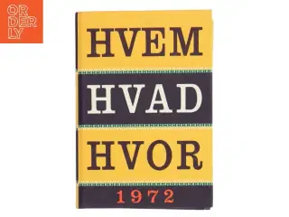 HVEM HVAD HVOR 1972 (Bog)