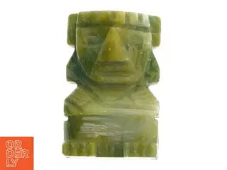 Håndskåret Tiki figur i jade (str. 7x5 cm)