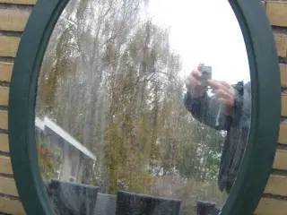 Gammelt ovalt spejl sælges