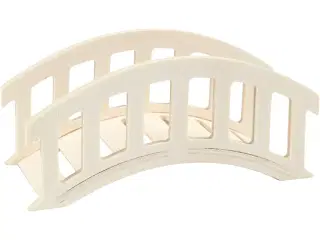 Elegant Buet Bro i Lyst Træ - 15x6x7 cm