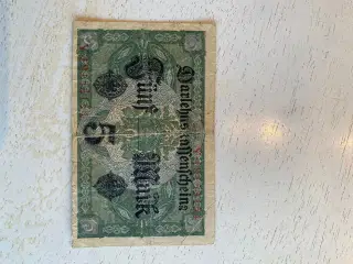 5 mark seddel fra 1917