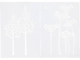 Efterårs Stencil A4 - Kreativ Skabelon i Plast