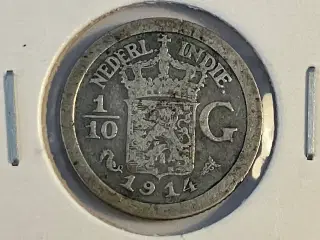 1/10 G Netherlands East Indies 1914