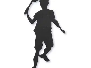 Kartonmærkat Badmintonspiller, 10 stk. 40x90 mm