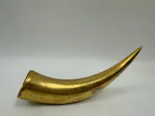 Metal horn -  messing farvet 
