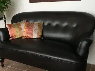 Lædersofa med meget fint skind