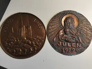 Juleplatter kobber platter med patina