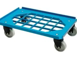 2 stk. Transportvogn GITTER blå Mini Move B600 x D400 x H160 mm (Udstillingsmodel)
