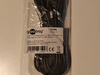 Goobay 93594, 3 m, USB A, USB A, USB 2.0 nyt.