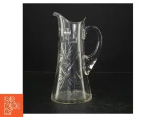 Glas kande med slibninger (str. 21 cm)