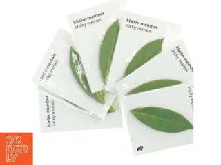 Seks pakker selvklæbende memoer (post-it notes) i bladform (10 cm)
