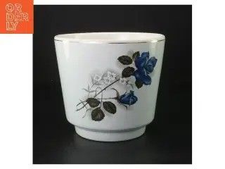 Dekorativ urtepotteskjuler med blomstermotiv fra Fransk Løn (str. Ø 16,5 cm)