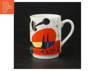 Keramikkrus med abstrakt motiv fra Mir&#243; (str. Ø 9 cm. længde, 11 cm)