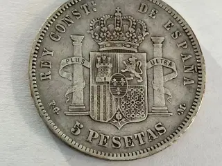 5 Pesetas 1892 Spain