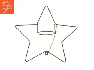 Metallisk stjerne til dekoration (str. 21 cm)