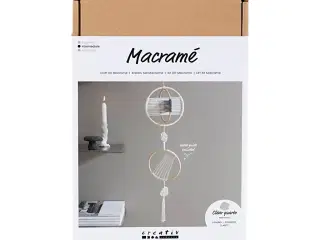 DIY Kit Macramé, Mobile, grå, off white, 1 pk.