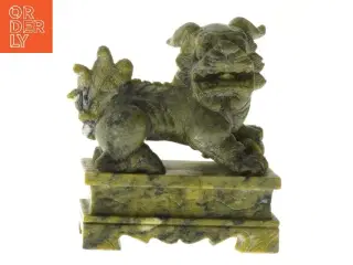 Jade skulptur af foo hund (str. 10,5 cm)