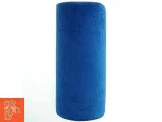 Blå cylinderformet pude (str. 42 cm)