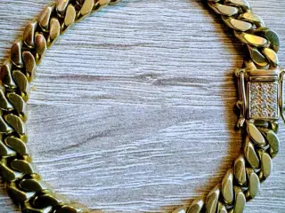 Ægte 14 karat massiv armbånd