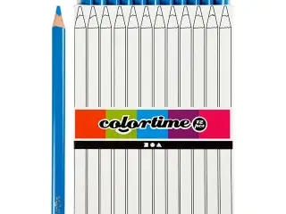 Colortime Farveblyanter, L: 17,45 cm, mine 5 mm, JUMBO, blå, 12stk./ 1 pk.