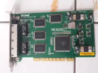 D-Link Netværkskort, PCI, 100Mbit, 4-port kort