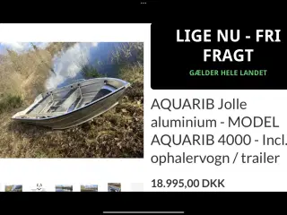 Alujolle med 6 hk. Mercury