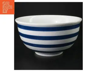 Stribet porcelænsskål (str. Ø 23 cm)