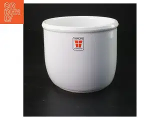 Hvid keramisk krukke fra Grønland (str. Ø 14xh11,5 cm)