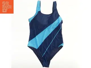 Badedragt med blå striber (str. L)