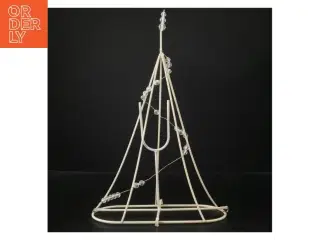 Lysestage med krystaller (str. 37x24x10 cm)