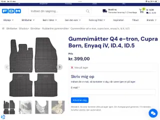 Gummimåtter Q4 e-tron, Cupra Born, Enyaq iV, ID.4,