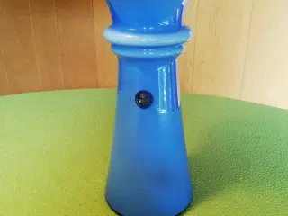 Harmony blå opal vase højde 21 cm Holmegaard