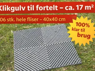 Modulært klikgulv til fortelt – 40x40 cm fliser