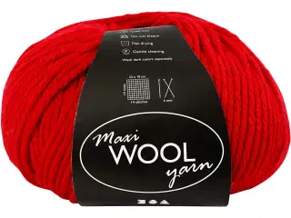 Uldgarn, L: 125 M, rød, 100g/ 1 ngl.