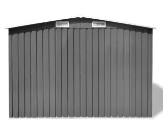 Opbevaringsskur til haven 257x205x178 cm metal grå