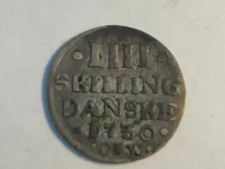 4 skilling 1730 Denmark