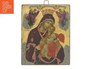 Gengivet byzantinsk ikon med certifikat (str. 6x5 cm)