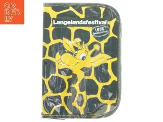 Opbevaringspung med giraffmotiv fra Langelandsfestival (str. 19,5x13 cm)