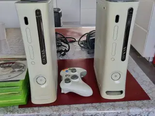 2  stk Xbox 360 + 5 spil 